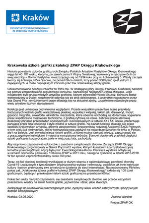 Krakowska szkoła grafiki z kolekcji ZPAP Okręgu Krakowskiego